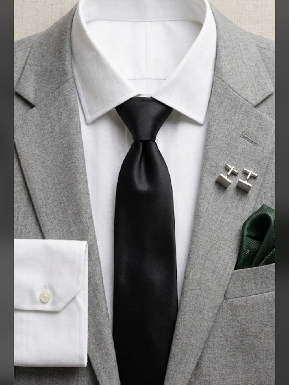 Stafford Black Tie for Men
